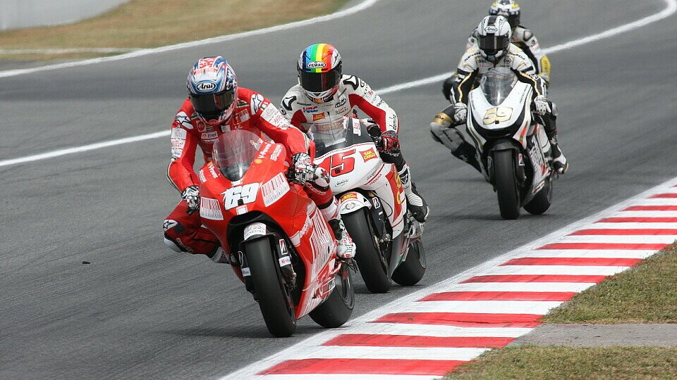Alex de Angelis und Nicky Hayden fuhren in Indianapolis gemeinsam auf das Podest., Foto: Ronny Lekl