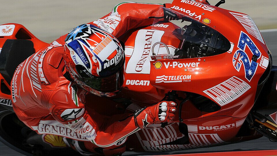 In Barcelona hatte Casey Stoner schlimme Magenkrämpfe., Foto: Ducati