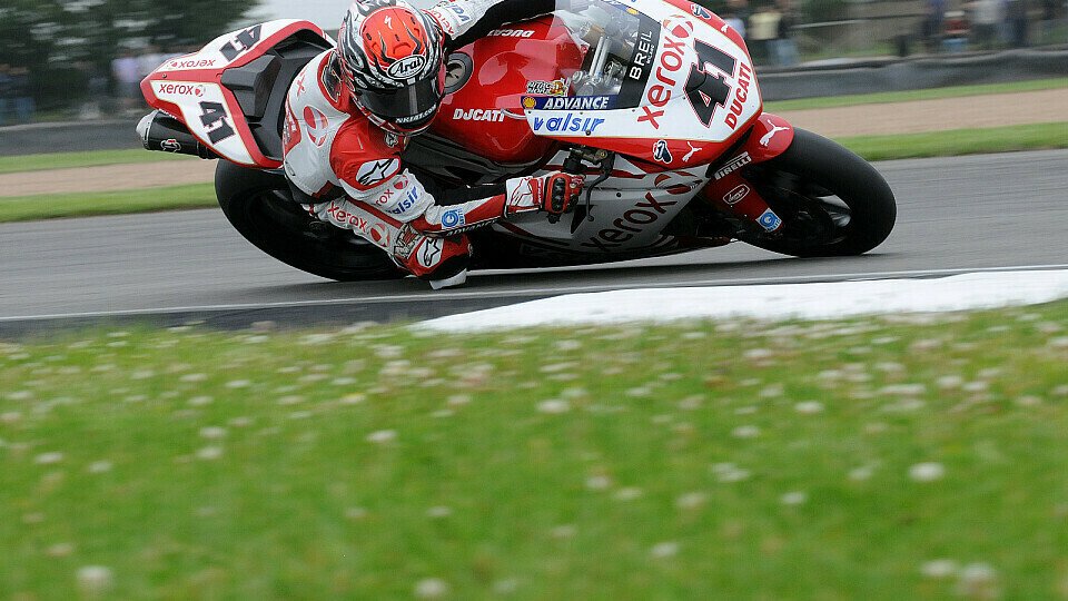 Haga fuhr mit extremen Schmerzen., Foto: Ducati