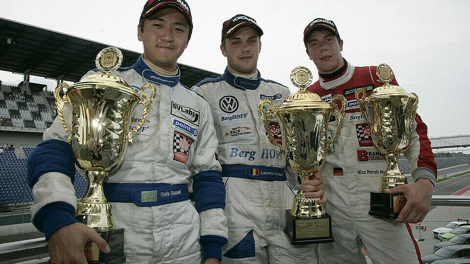 Podium: Suzuki, Vanthoor und Monien, Foto: Formel 3 Cup