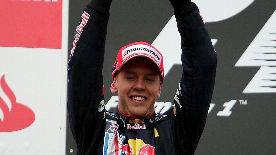 Sebastian Vettel ist mit Platz 2 zufrieden., Foto: Sutton