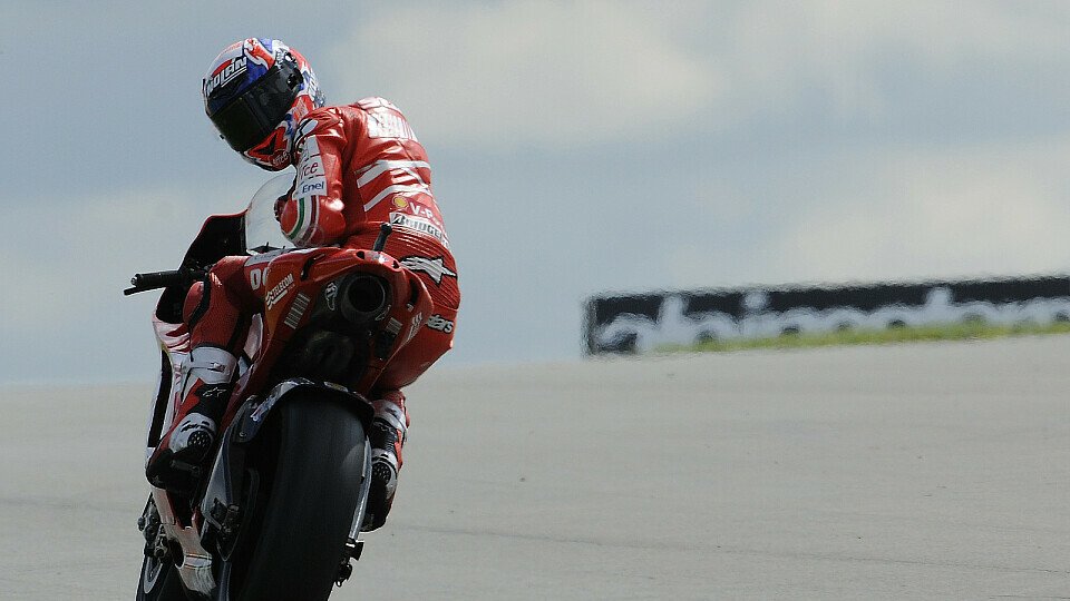 Casey stoner ließ die Konkurrenz hinter sich im Warmup., Foto: Ducati