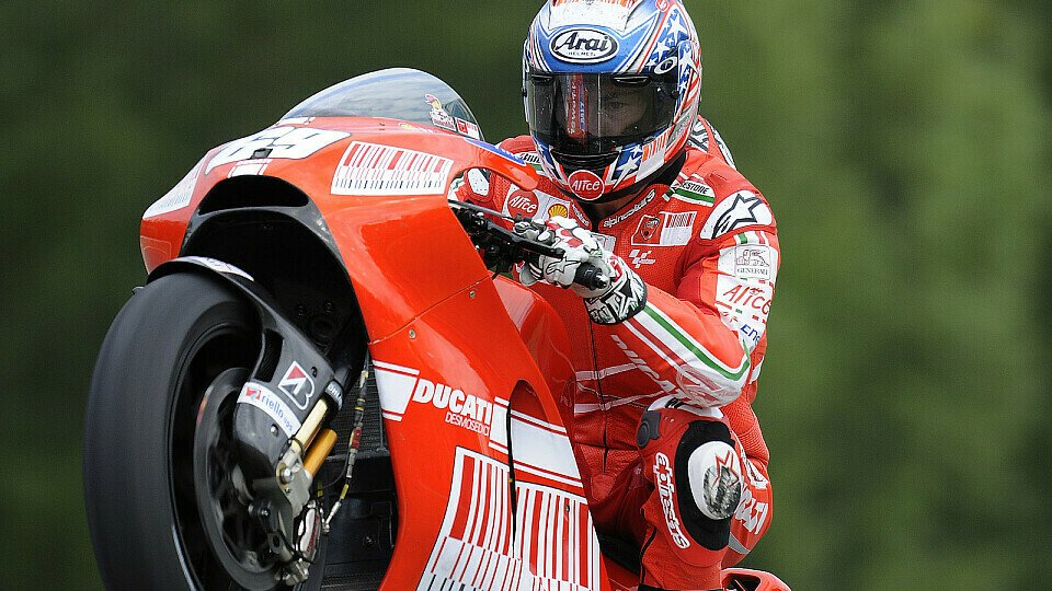 Nicky Hayden besiegte im Quali zum ersten Mal an diesem Wochenende seinen Teamkollegen Mika Kallio., Foto: Ducati