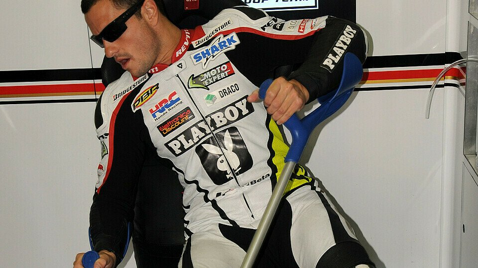 Hauptsache auf der Honda braucht er keine Krücken., Foto: Milagro