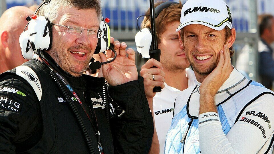 Ross Brawn und Jenson Button lachen nicht mehr gemeinsam., Foto: Sutton