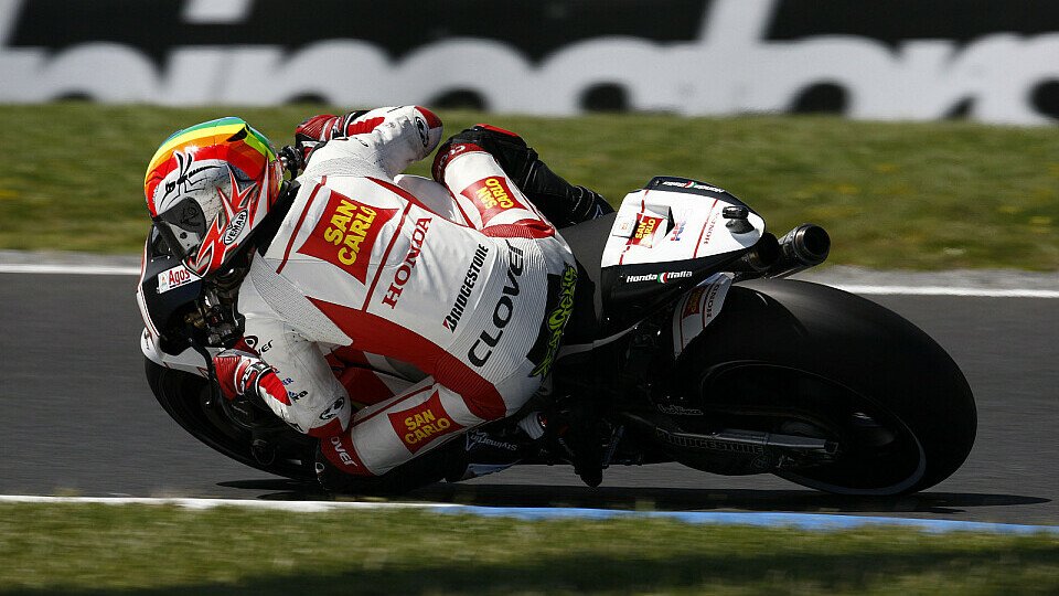 Alex de Angelis hätte ohne Sturz noch weiter vorne sein können, Foto: Honda