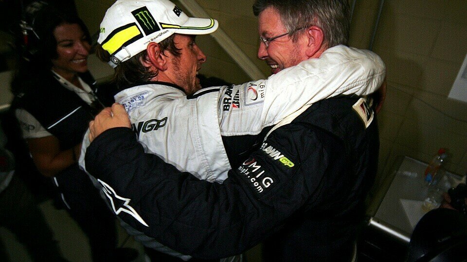 Jenson Button und Ross Brawn sind auf dem Weg zu einer Einigung., Foto: Sutton