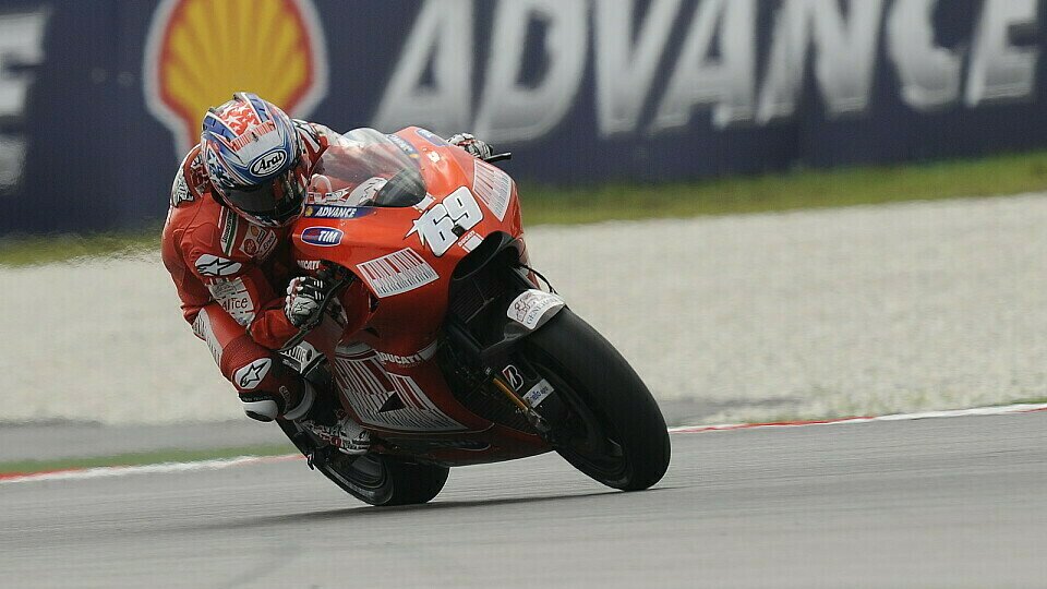 Nicky Hayden freute der Regen, Foto: Bridgestone