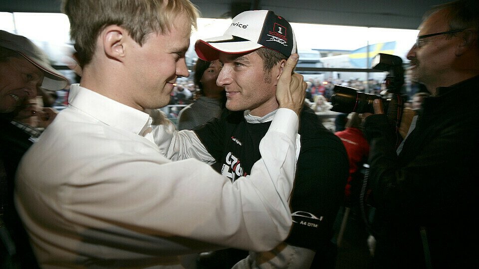 Scheider und Ekström nahmen am Wochenende wieder einen PR-Termin wahr, Foto: Audi