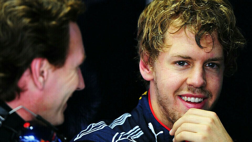 Sebastian Vettel freut sich auf Abu Dhabi., Foto: Red Bull