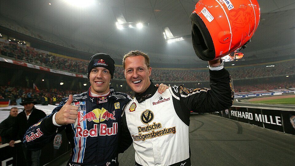 Michael Schumacher und Sebastian Vettel waren nicht zu stoppen., Foto: Race of Champions