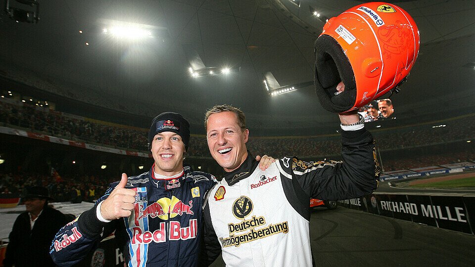 Michael Schumacher und Sebastian Vettel verteidigten den Titel im Nations Cup., Foto: Race of Champions
