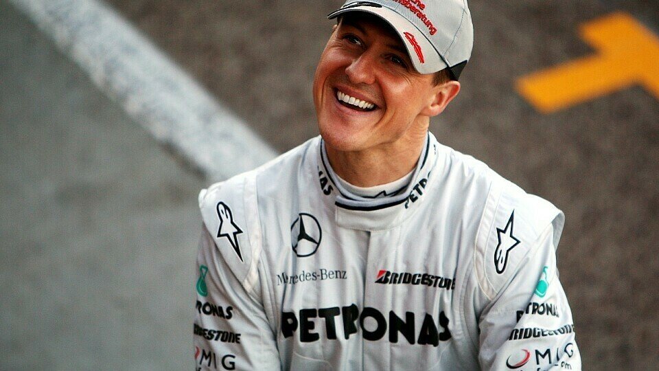 Michael Schumacher fuhr die drittbeste Zeit., Foto: Sutton