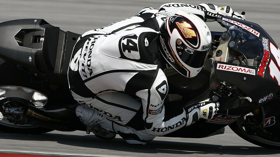 Randy de Puniet kämpfte zu Beginn der Tests mit einem nervösen Bike, Foto: Honda