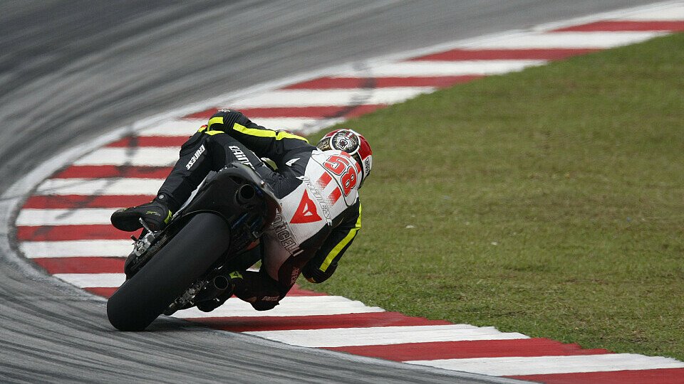 Marco Simoncelli hängte sich einmal zu sehr rein, Foto: Honda