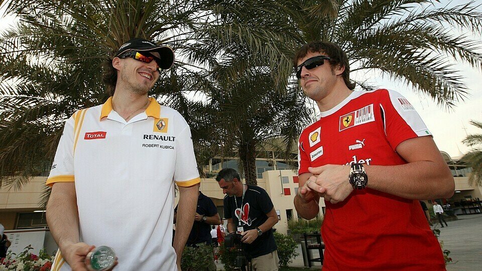 Robert Kubica und Fernando Alonso verstehen sich gut, Foto: Sutton