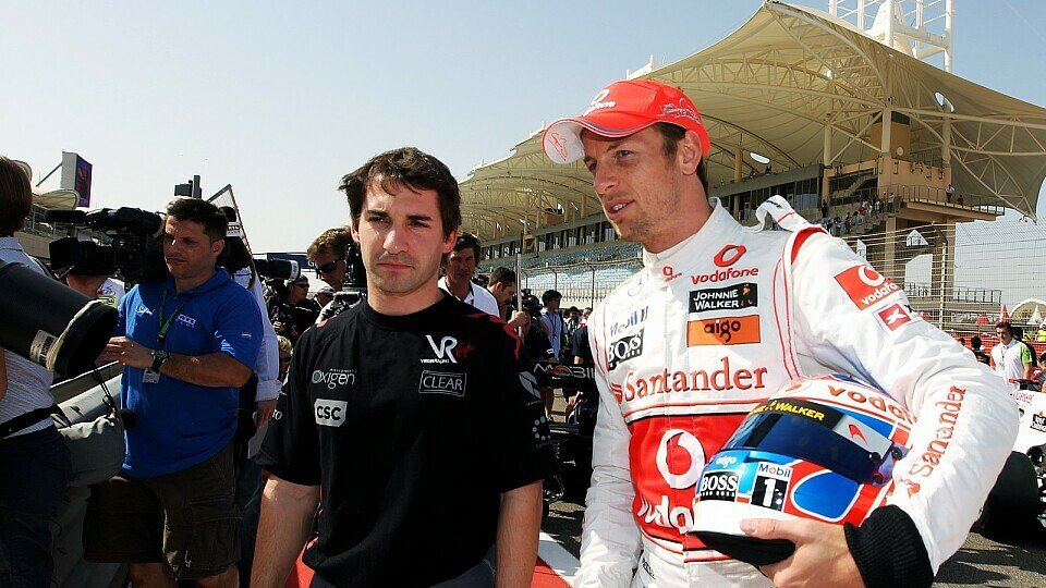 Jenson Button und Timo Glock kennen sich noch aus der Formel 1, Foto: Sutton