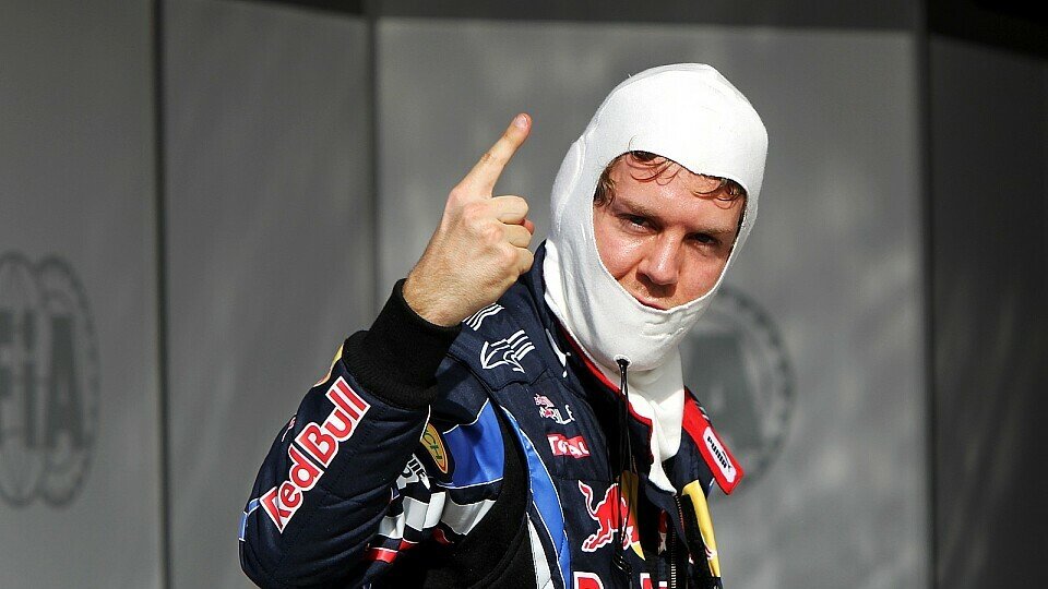 Sebastian Vettel durfte die Pole feiern., Foto: Sutton
