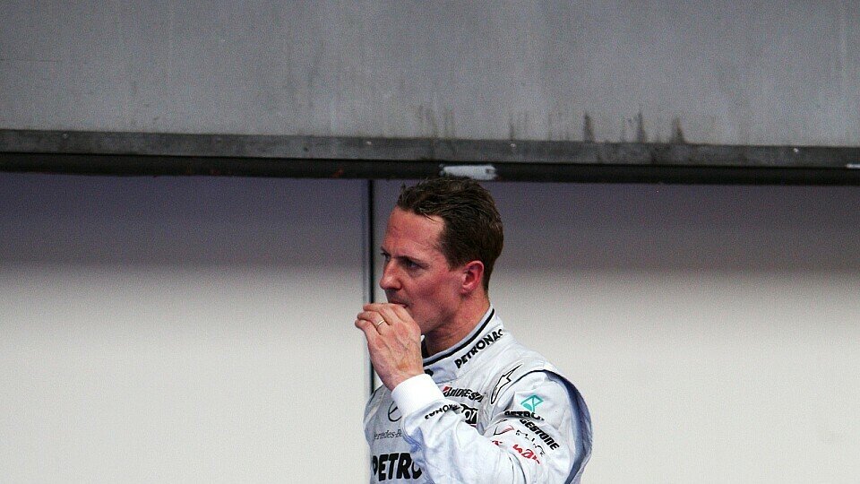 Michael Schumacher hatte im Regen keine Chance., Foto: Sutton