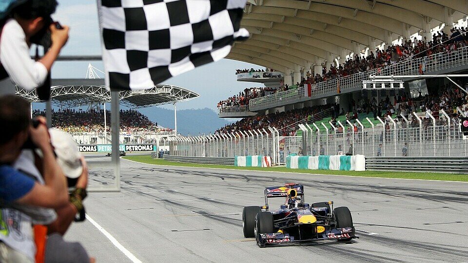 2010 siegte Sebastian Vettel beim Großen Preis von Malaysia, Foto: Sutton