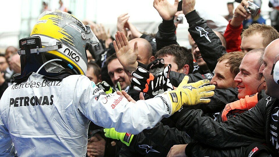 Rosberg zum zweiten Mal auf dem Podest, Foto: Sutton