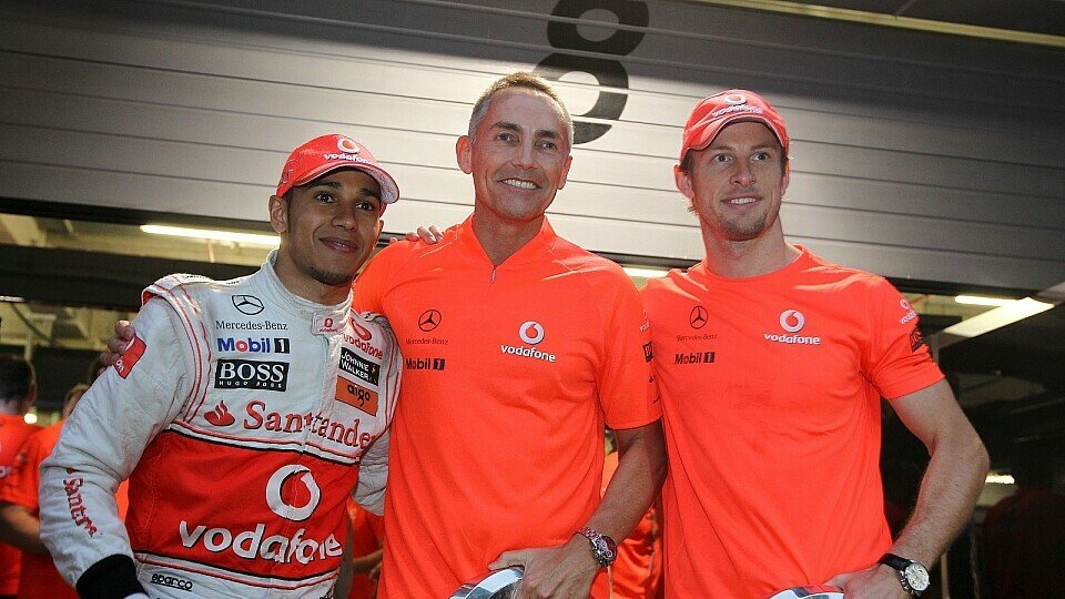 Bei McLaren war die Stimmung bestens, Foto: Sutton