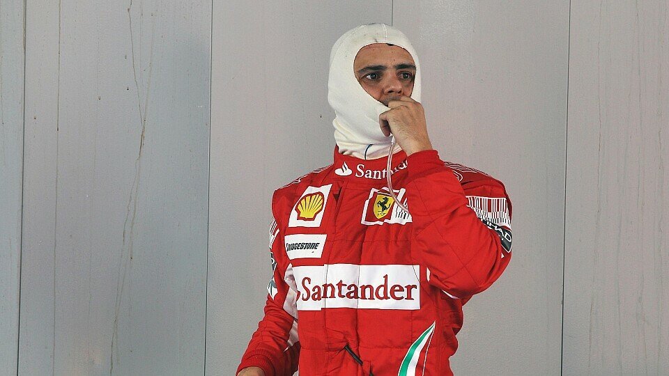 Massa kämpft mit dem Ferrari, Foto: Sutton