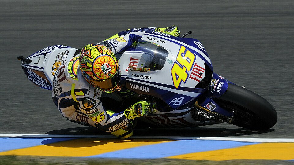 Valentino Rossi hat zu kämpfen, Foto: Fiat Yamaha Valentino Rossi hat zu kämpfen, Foto: Fiat Yamaha