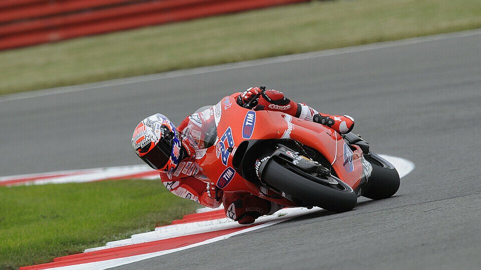 Casey Stoner kann mit seiner Rennpace einigermaßen leben, Foto: Milagro