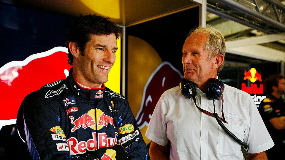 Dr. Helmut Marko erachtet Mark Webber als drei Zehntel langsamer als Sebastian Vettel, Foto: Red Bull/GEPA