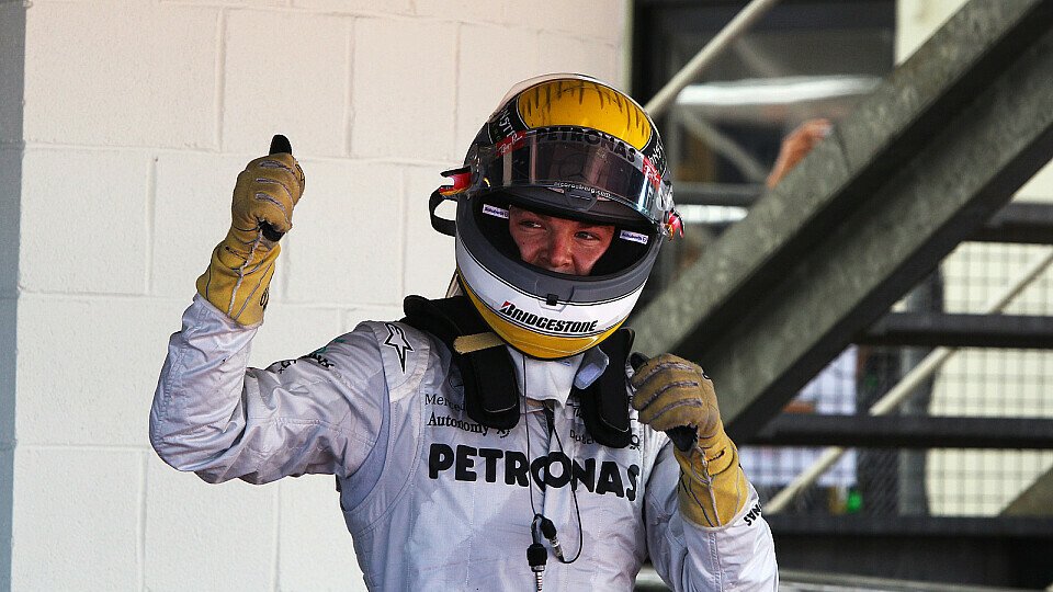 Nico Rosberg jubelte über einen Podestplatz, Foto: Sutton