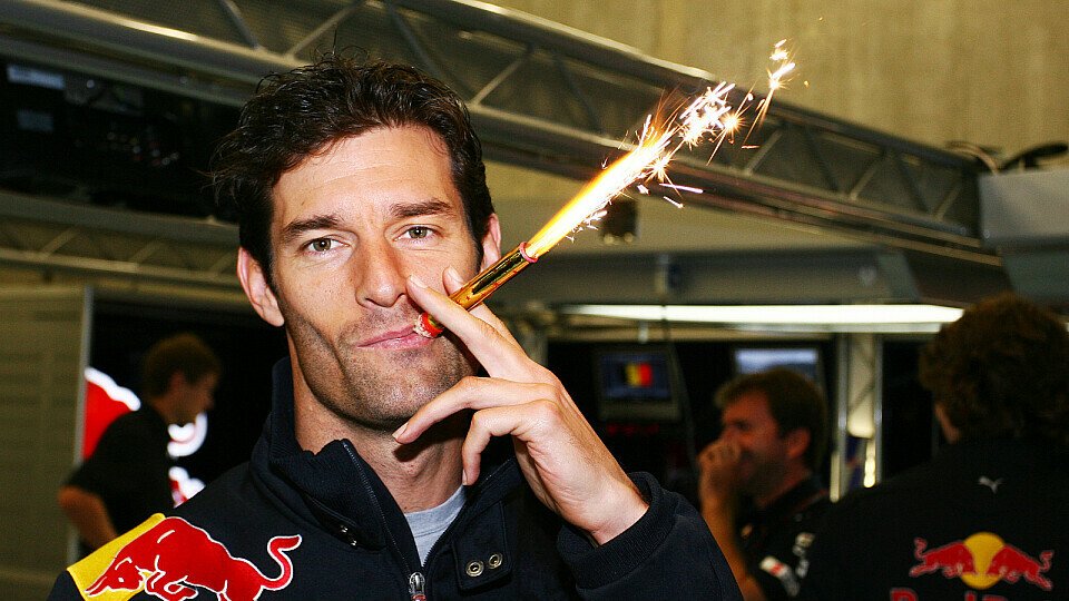 Mark Webber erlebte einen nassen, aber schönen Geburtstag, Foto: Sutton