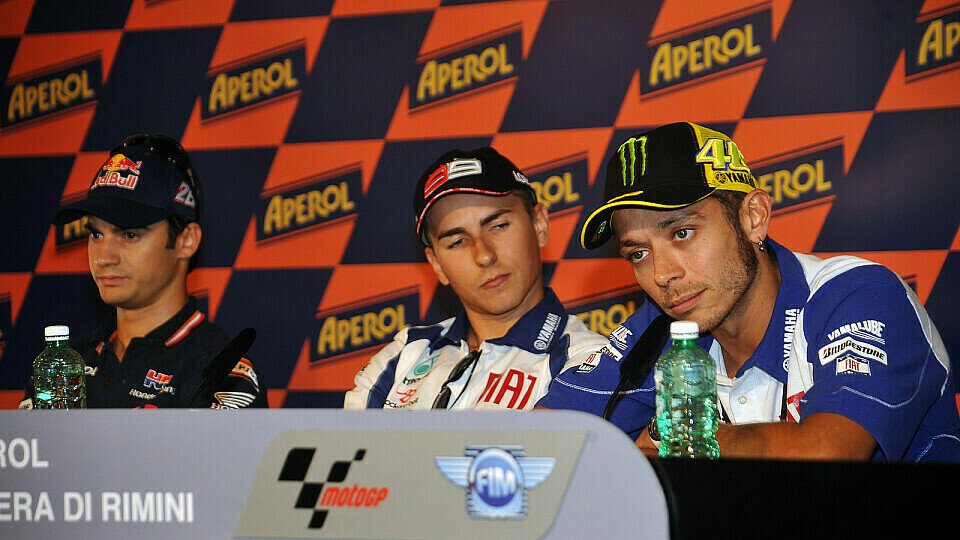 Jorge Lorenzo und Valentino Rossi wollen morgen Boden auf Dani Pedrosa gut machen., Foto: Milagro