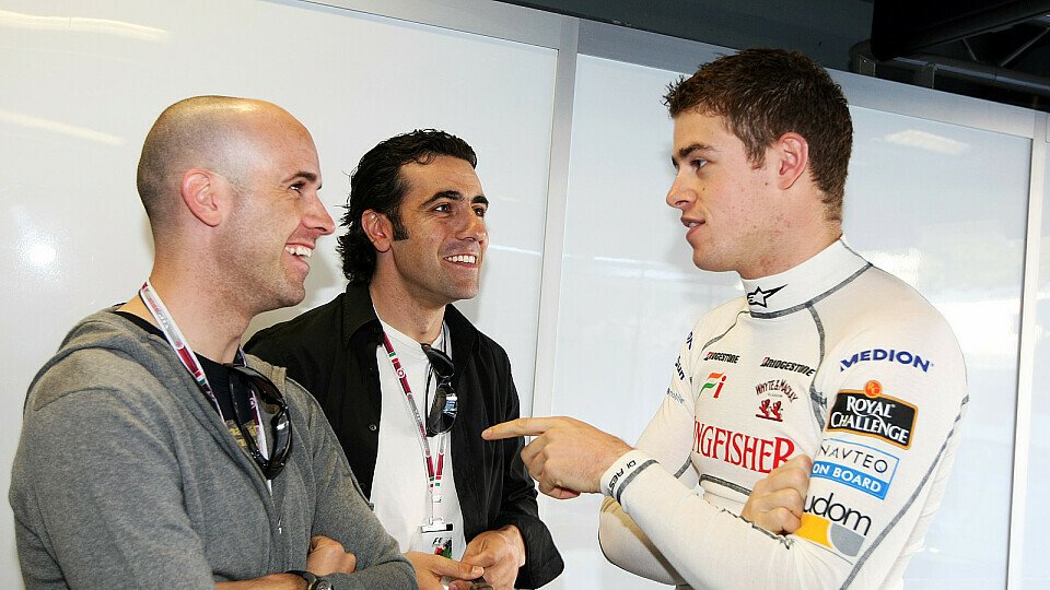 Im PS-Plausch mit Paul di Resta (rechts): Marino und Dario Franchitti, Foto: Sutton