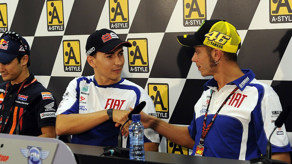 Lorenzo und Rossi haben dasselbe Ziel: Sie wollen in den letzten drei Rennen so oft es geht gewinnen., Foto: Milagro