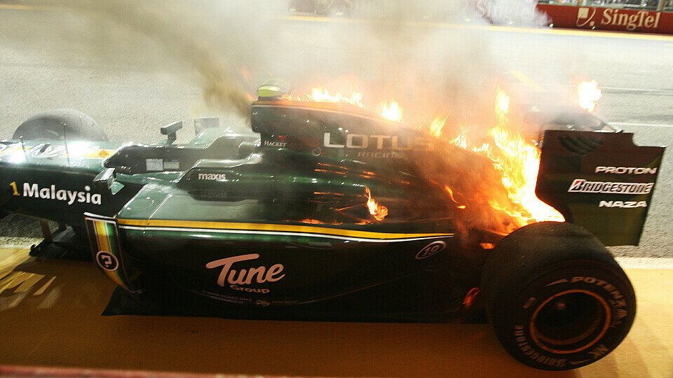 Der Cosworth-Motor war nicht Schuld am Feuer, Foto: Sutton