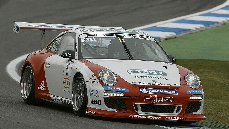 Gaststarter René Rast holte sich die Pole-Positionam Hockenheimring., Foto: Porsche