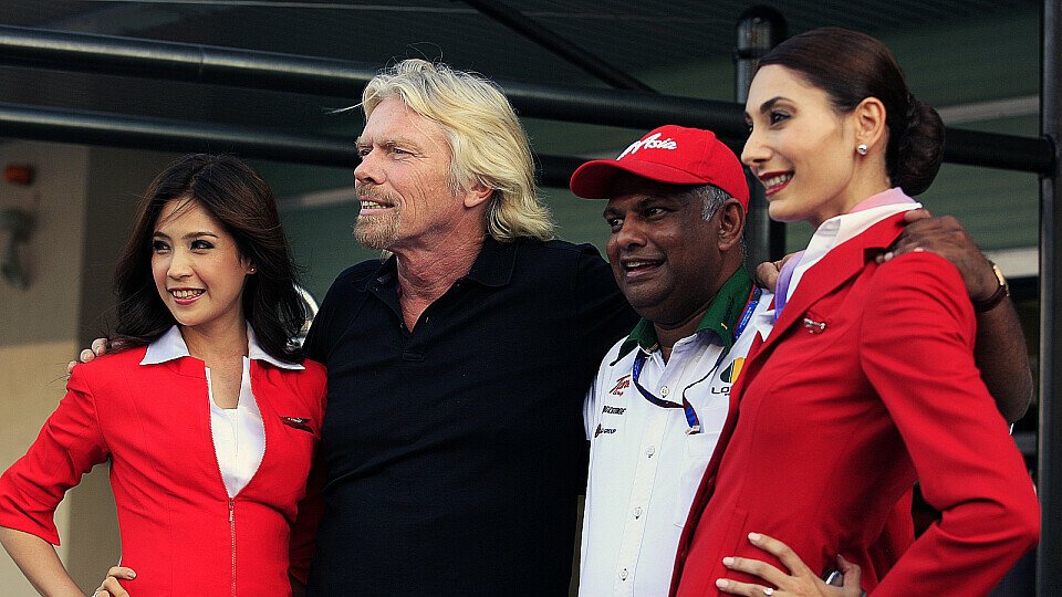 Richard Branson muss als Stewardess ran., Foto: Sutton