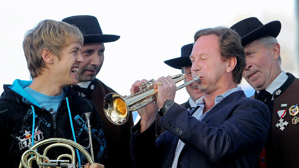 Christian Horner konnte dreifach feiern, Foto: Red Bull/GEPA