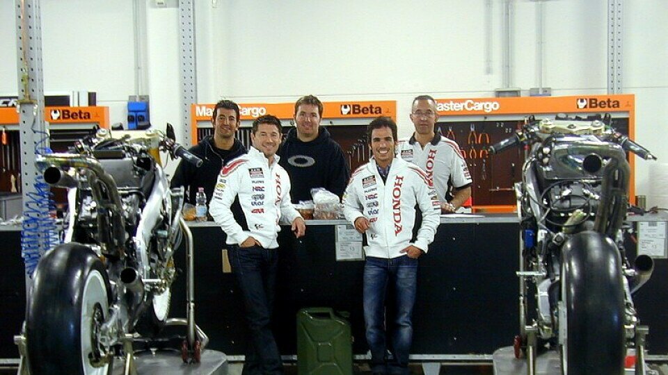 Toni Elias besuchte Lucio Cecchinello und sein Team, Foto: Honda LCR