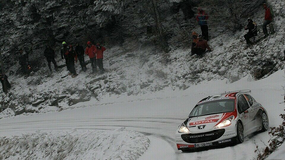 Peugeot-Pilot Bryan Bouffier war im Schnee über Monte Carlo mit Abstand der Schnellste, Foto: Peugeot Motorsport