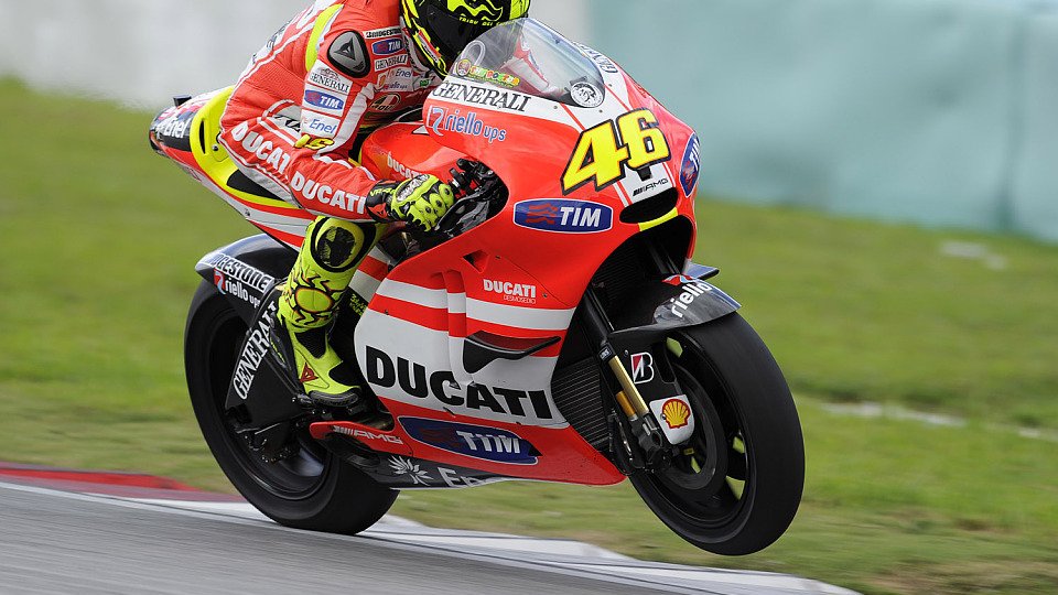 Rossi hat starke Schmerzen beim Beschleunigen und Bremsen., Foto: Ducati
