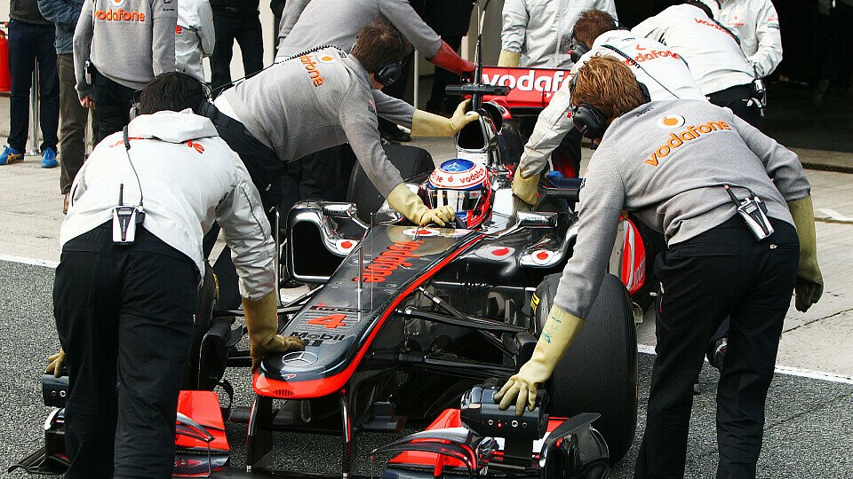 Ob es für Jenson Button únd McLaren in Barcelona wieder aufwärts geht?, Foto: Sutton