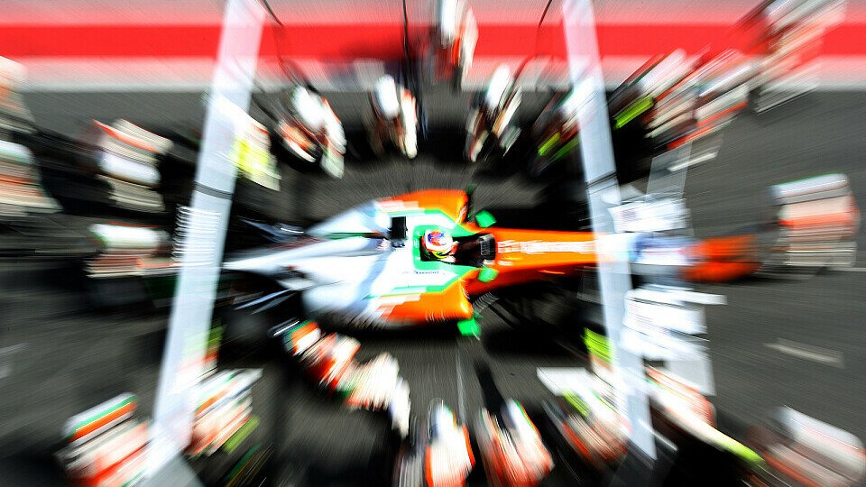 Boxenstopps im Renntrimm bei Force India, Foto: Sutton