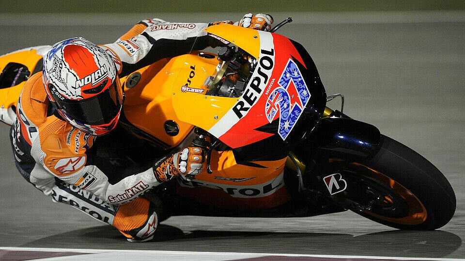 Casey Stoner platzierte seine Honda am zweiten Katar-Tag wieder an der Spitze, Foto: Milagro