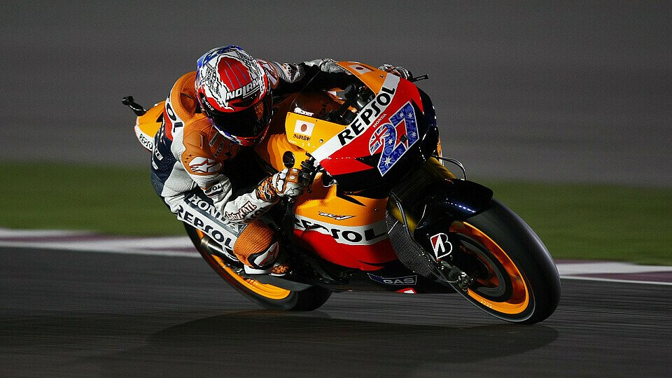 Nicht zu stoppen: Casey Stoner fuhr in Katar allen davon, Foto: Honda