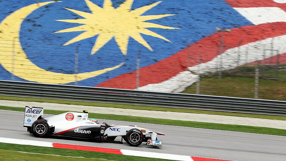 Sergio Perez erreichte 2011 in Malaysia nicht das Ziel, Foto: Sutton