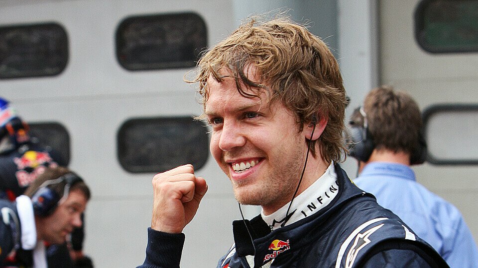 Sebastian Vettel war vorerst zufrieden, Foto: Sutton