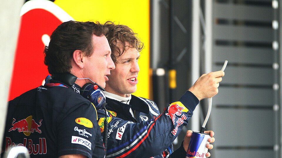 Horner lobte Vettel nach der Pole Position, Foto: Sutton