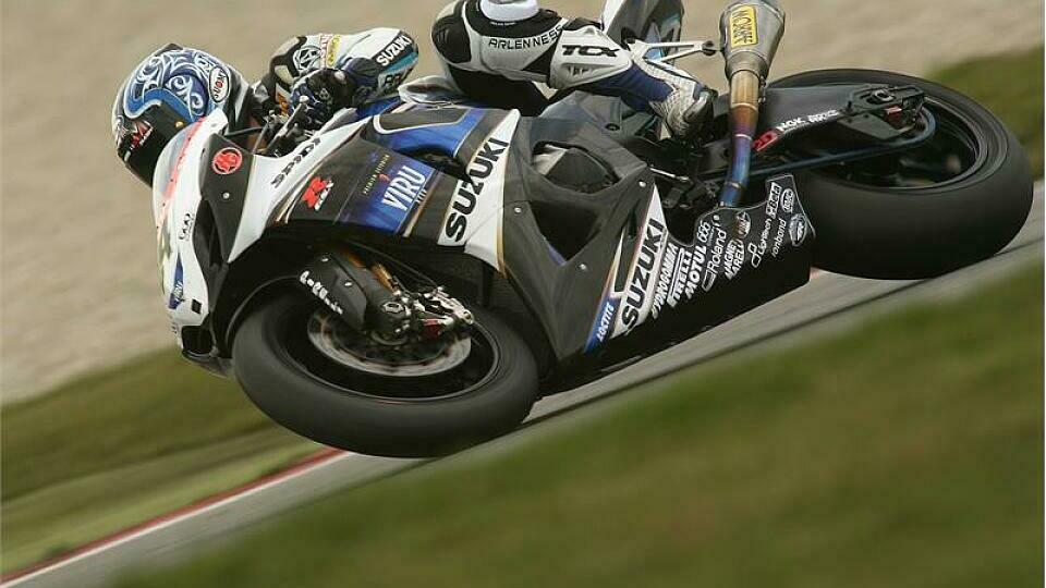 Michel Fabrizio kämpfte sich trotz abbauenden Reifen nach vorn durch, Foto: Suzuki